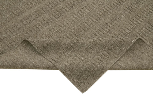 Nepal Geometric Brown Geometric Wool Cotton Handmade Rug 8'1'' x 10'0''