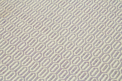 Nepal Geometric Purple Geometric Wool Cotton Handmade Rug 8'1'' x 10'0''