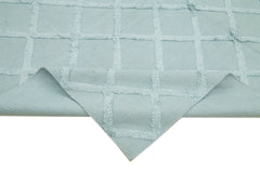 Nepal Geometric Blue Geometric Wool Cotton Handmade Rug 8'1'' x 10'0''