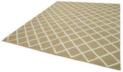 Nepal Geometric Beige Geometric Wool Cotton Handmade Rug 8'0'' x 10'0''