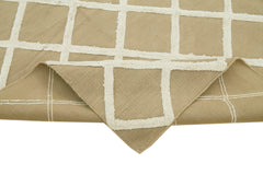 Nepal Geometric Beige Geometric Wool Cotton Handmade Rug 8'0'' x 10'0''