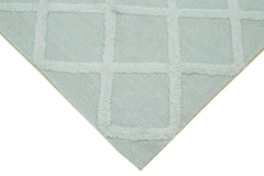 Nepal Geometric Blue Geometric Wool Cotton Handmade Rug 8'1'' x 10'0''