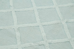 Nepal Geometric Blue Geometric Wool Cotton Handmade Rug 8'1'' x 10'0''