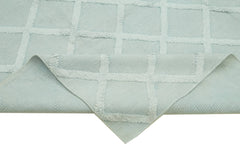 Nepal Geometric Blue Geometric Wool Cotton Handmade Rug 8'1'' x 10'0''