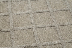 Nepal Geometric Grey Geometric Wool Cotton Handmade Rug 8'1'' x 10'0''