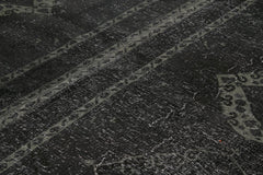 Persian Black Classic Cotton Wool Handmade Area Rug 9'8'' x 12'4''