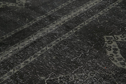 Persian Black Classic Cotton Wool Handmade Area Rug 9'8'' x 12'4''