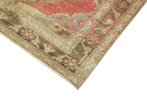 Zile Beige Vintage Cotton Wool Handmade Area Rug 4'10'' x 13'0''