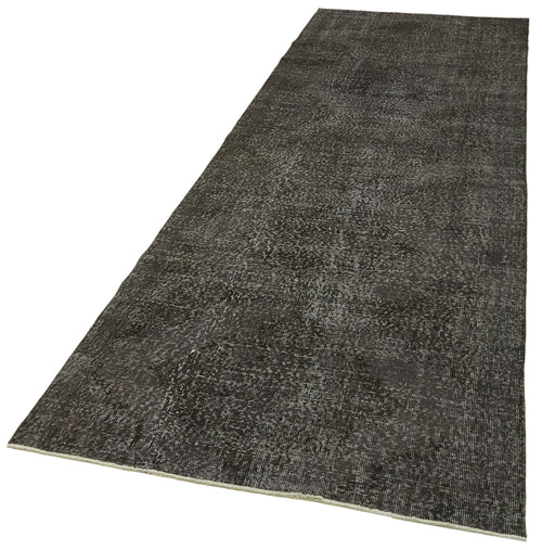 Zile Grey Vintage Cotton Wool Handmade Area Rug 3'8'' x 11'9''