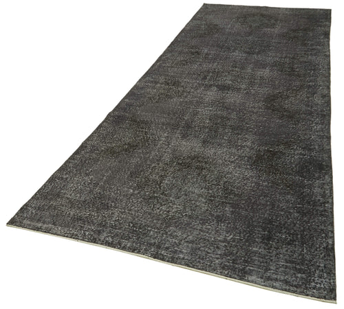 Zile Grey Vintage Cotton Wool Handmade Area Rug 4'7'' x 12'10''