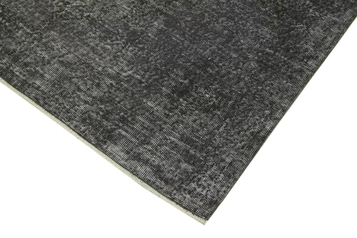 Zile Grey Vintage Cotton Wool Handmade Area Rug 4'7'' x 12'10''
