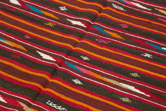 Striped Kilim White Striped Goat Hair Handmade Rug 5'11'' x 10'6''