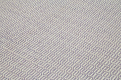 Nepal Beige Geometric Wool Cotton Handmade Rug 10'0'' x 14'0''