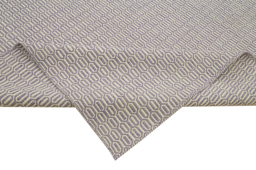 Nepal Beige Geometric Wool Cotton Handmade Rug 10'0'' x 14'0''