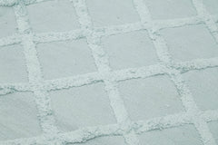 Nepal Geometric Blue Geometric Wool Cotton Handmade Rug 8'0'' x 10'0''