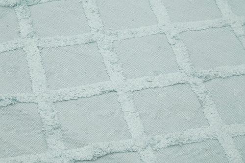 Nepal Geometric Blue Geometric Wool Cotton Handmade Rug 8'0'' x 10'0''