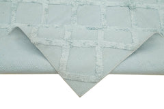 Nepal Geometric Blue Geometric Wool Cotton Handmade Rug 8'0'' x 10'0''