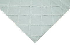 Nepal Geometric Blue Geometric Wool Cotton Handmade Rug 8'0'' x 10'0''