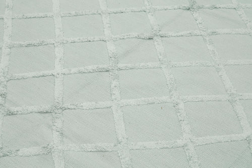 Nepal Geometric Blue Geometric Wool Cotton Handmade Rug 8'0'' x 10'0''