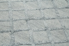 Nepal Geometric Grey Geometric Wool Cotton Handmade Rug 8'0'' x 10'0''