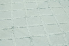 Nepal Geometric Blue Geometric Wool Cotton Handmade Rug 8'0'' x 10'0''