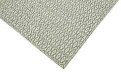 Nepal Geometric Grey Geometric Wool Cotton Handmade Rug 9'0'' x 12'0''