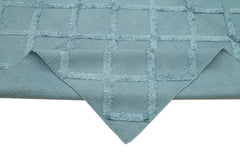 Nepal Geometric Blue Geometric Wool Cotton Handmade Rug 8'0'' x 10'0''