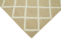 Nepal Geometric Beige Geometric Wool Cotton Handmade Rug 8'0'' x 10'0''