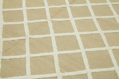 Nepal Geometric Beige Geometric Wool Cotton Handmade Rug 8'0'' x 10'0''