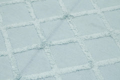 Nepal Geometric Blue Geometric Wool Cotton Handmade Rug 6'0'' x 9'0''