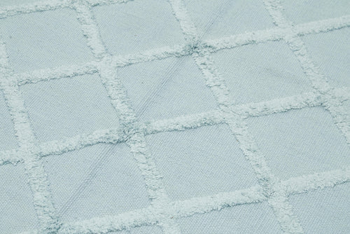 Nepal Geometric Blue Geometric Wool Cotton Handmade Rug 6'0'' x 9'0''