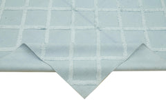 Nepal Geometric Blue Geometric Wool Cotton Handmade Rug 6'0'' x 9'0''