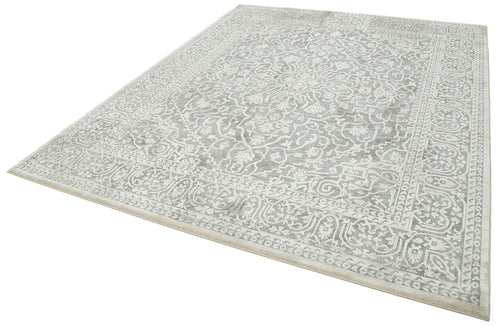 Machine invista Grey Classic Viscose Handmade Rug 7'10'' x 10'0''