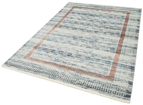 Soho Vintage Beige Geometric Viscose Handmade Rug 5'3'' x 7'7''