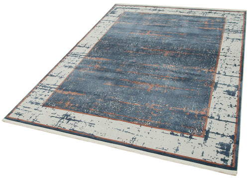 Soho Vintage Beige Striped Viscose Handmade Rug 5'3'' x 7'7''