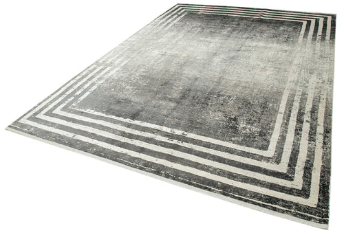 Soho Vintage Grey Vintage Viscose Handmade Rug 7'10'' x 11'2''