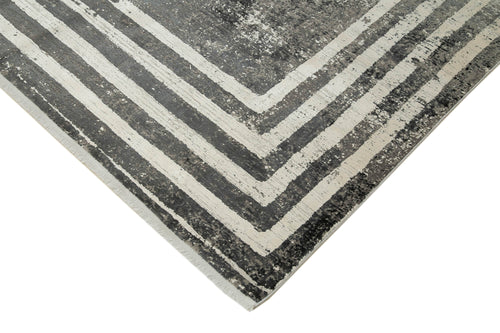 Soho Vintage Grey Vintage Viscose Handmade Rug 7'10'' x 11'2''