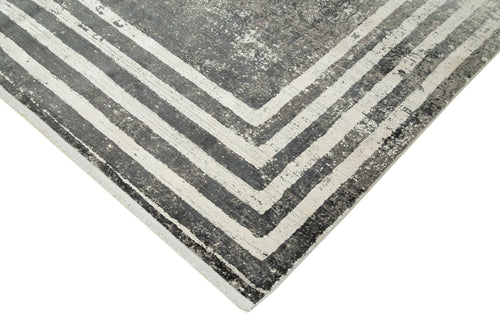 Soho Vintage Grey Vintage Viscose Handmade Rug 7'10'' x 11'2''