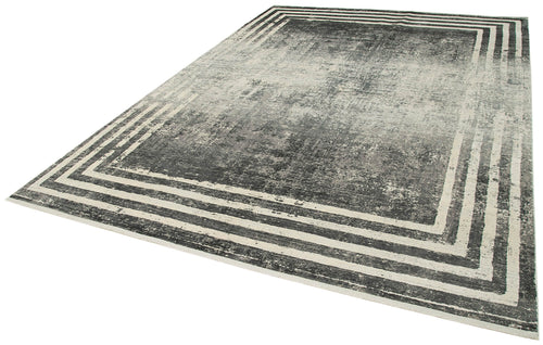 Soho Vintage Grey Vintage Viscose Handmade Rug 7'10'' x 11'2''