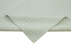 Nepal Geometric Blue Geometric Wool Cotton Handmade Rug 9'0'' x 12'0''