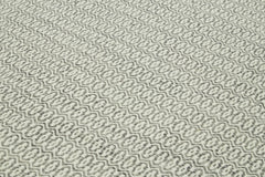 Nepal Geometric Grey Geometric Wool Cotton Handmade Rug 9'0'' x 12'0''