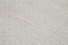 Nepal Geometric Purple Geometric Wool Cotton Handmade Rug 9'0'' x 12'0''