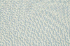 Nepal Geometric Blue Geometric Wool Cotton Handmade Rug 9'0'' x 12'0''