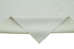 Nepal Geometric Blue Geometric Wool Cotton Handmade Rug 9'0'' x 12'0''