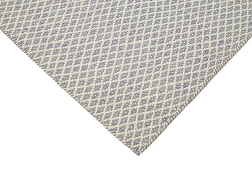 Nepal Geometric Purple Geometric Wool Cotton Handmade Rug 8'1'' x 10'0''