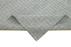 Nepal Geometric Grey Geometric Wool Cotton Handmade Rug 8'0'' x 10'0''