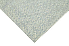 Nepal Geometric Blue Geometric Wool Cotton Handmade Rug 8'0'' x 10'0''