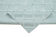 Nepal Geometric Blue Geometric Wool Cotton Handmade Rug 8'0'' x 10'0''