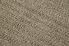 Nepal Geometric Brown Geometric Wool Cotton Handmade Rug 7'1'' x 9'1''