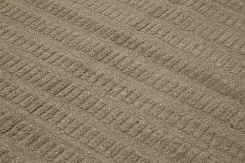 Nepal Geometric Brown Geometric Wool Cotton Handmade Rug 7'1'' x 9'1''